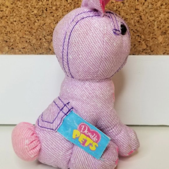 90s Vintage Miniature Doodle Pets Bunny Rabbit Plush - Picture 4 of 6